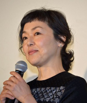 映画『あやしい彼女』完成披露試写会に登壇した小林聡美