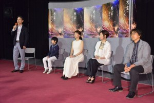 ドラマ『精霊の守り人』記者会見に出席した綾瀬はるか、高島礼子、小林颯