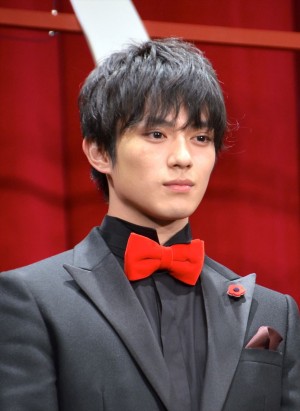 映画『ちはやふる　上の句』完成披露試写会に登壇した真剣佑