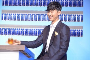 「ザ・プレミアム・モルツ＜香るエール＞」発売イベントに登壇した松田翔太