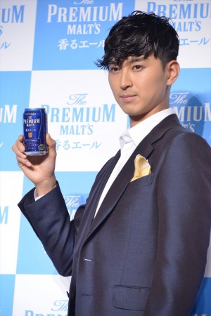 「ザ・プレミアム・モルツ＜香るエール＞」発売イベントに登壇した松田翔太