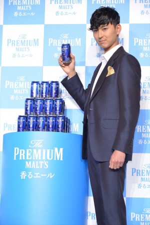 「ザ・プレミアム・モルツ＜香るエール＞」発売イベントに登壇した松田翔太