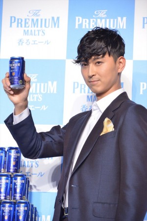 「ザ・プレミアム・モルツ＜香るエール＞」発売イベントに登壇した松田翔太