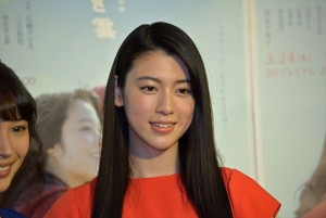 名曲ドラマシリーズ『ひこうき雲』完成試写会に出席した三吉彩花