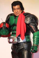 映画『仮面ライダー1号』完成披露イベントに登壇した藤岡弘、