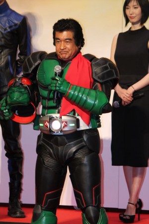 映画『仮面ライダー1号』完成披露イベントに登壇した藤岡弘、