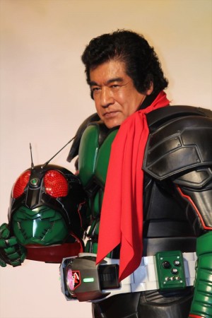 映画『仮面ライダー1号』完成披露イベントに登壇した藤岡弘、