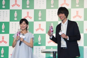 「三ツ矢サイダー2016 年ブランド戦略発表会」の様子