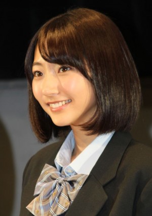 『仮面ライダーアマゾンズ』製作発表記者会見に登壇した武田玲奈