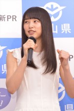 岡山県新PR動画「岡山三部作」発表会に出席した桜井日奈子