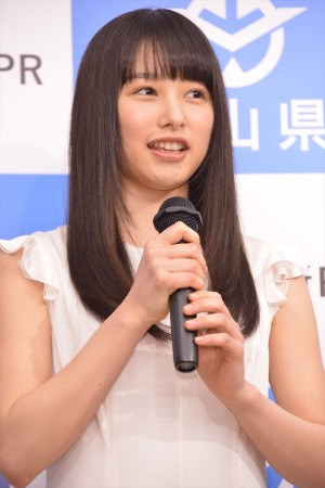 岡山県新PR動画「岡山三部作」発表会に出席した桜井日奈子