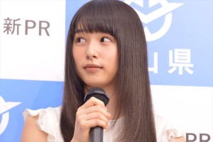 岡山県新PR動画「岡山三部作」発表会に出席した桜井日奈子