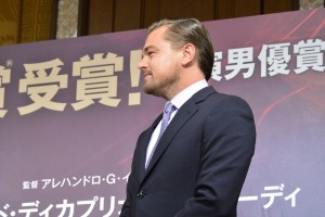 『レヴェナント：蘇えりし者』来日記者会見に登壇したレオナルド・ディカプリオ
