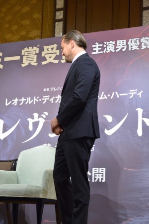 『レヴェナント：蘇えりし者』来日記者会見に登壇したレオナルド・ディカプリオ