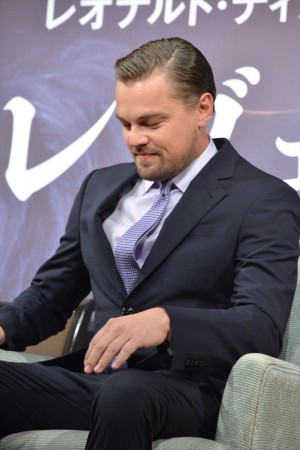 『レヴェナント：蘇えりし者』来日記者会見に登壇したレオナルド・ディカプリオ