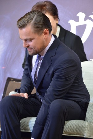 『レヴェナント：蘇えりし者』来日記者会見に登壇したレオナルド・ディカプリオ