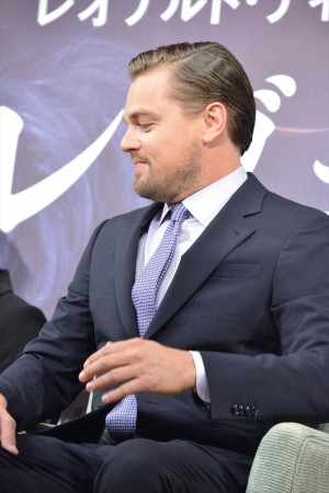 『レヴェナント：蘇えりし者』来日記者会見に登壇したレオナルド・ディカプリオ