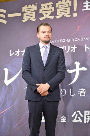 『レヴェナント：蘇えりし者』来日記者会見に登壇したレオナルド・ディカプリオ