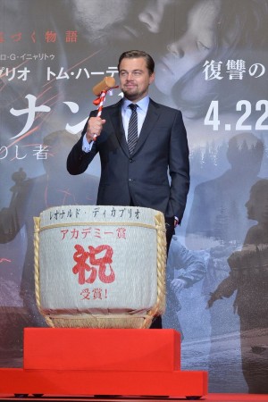 『レヴェナント：蘇えりし者』ジャパンプレミアに出席したレオナルド・ディカプリオ
