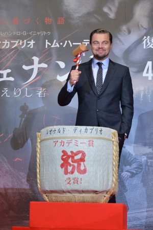 『レヴェナント：蘇えりし者』ジャパンプレミアに出席したレオナルド・ディカプリオ