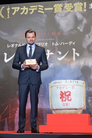 『レヴェナント：蘇えりし者』ジャパンプレミアに出席したレオナルド・ディカプリオ