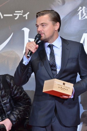 『レヴェナント：蘇えりし者』ジャパンプレミアに出席したレオナルド・ディカプリオ