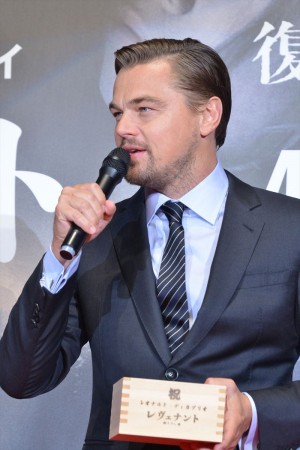 『レヴェナント：蘇えりし者』ジャパンプレミアに出席したレオナルド・ディカプリオ