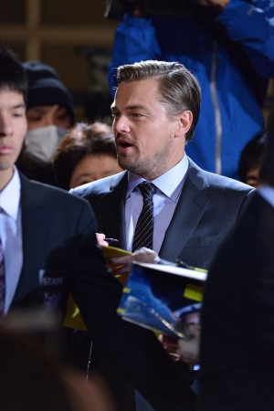 『レヴェナント：蘇えりし者』ジャパンプレミアに出席したレオナルド・ディカプリオ