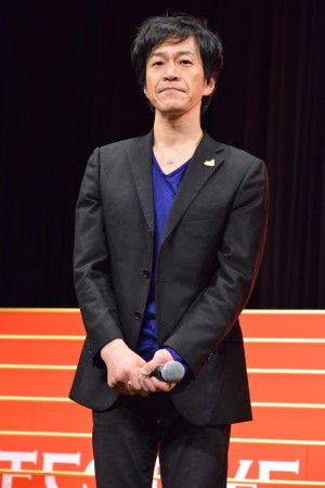 『名探偵コナン 純黒の黒夢』完成披露試写会に登壇した小山力也