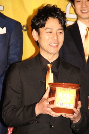 『殿、利息でござる！』完成披露試写会に登壇した妻夫木聡