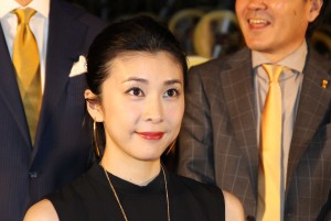 『殿、利息でござる！』完成披露試写会に登壇した竹内結子