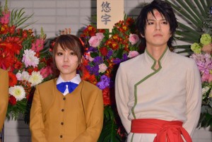 ミュージカル『ふしぎ遊戯～朱ノ章～』囲み取材の様子