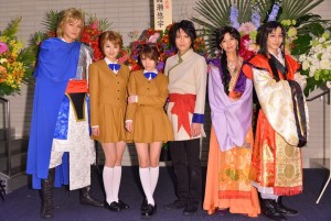 ミュージカル『ふしぎ遊戯～朱ノ章～』囲み取材の様子