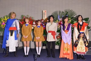 ミュージカル『ふしぎ遊戯～朱ノ章～』囲み取材の様子