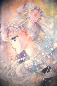 『美少女戦士セーラームーン展』ために描き下ろされた原画を使用したタペストリー