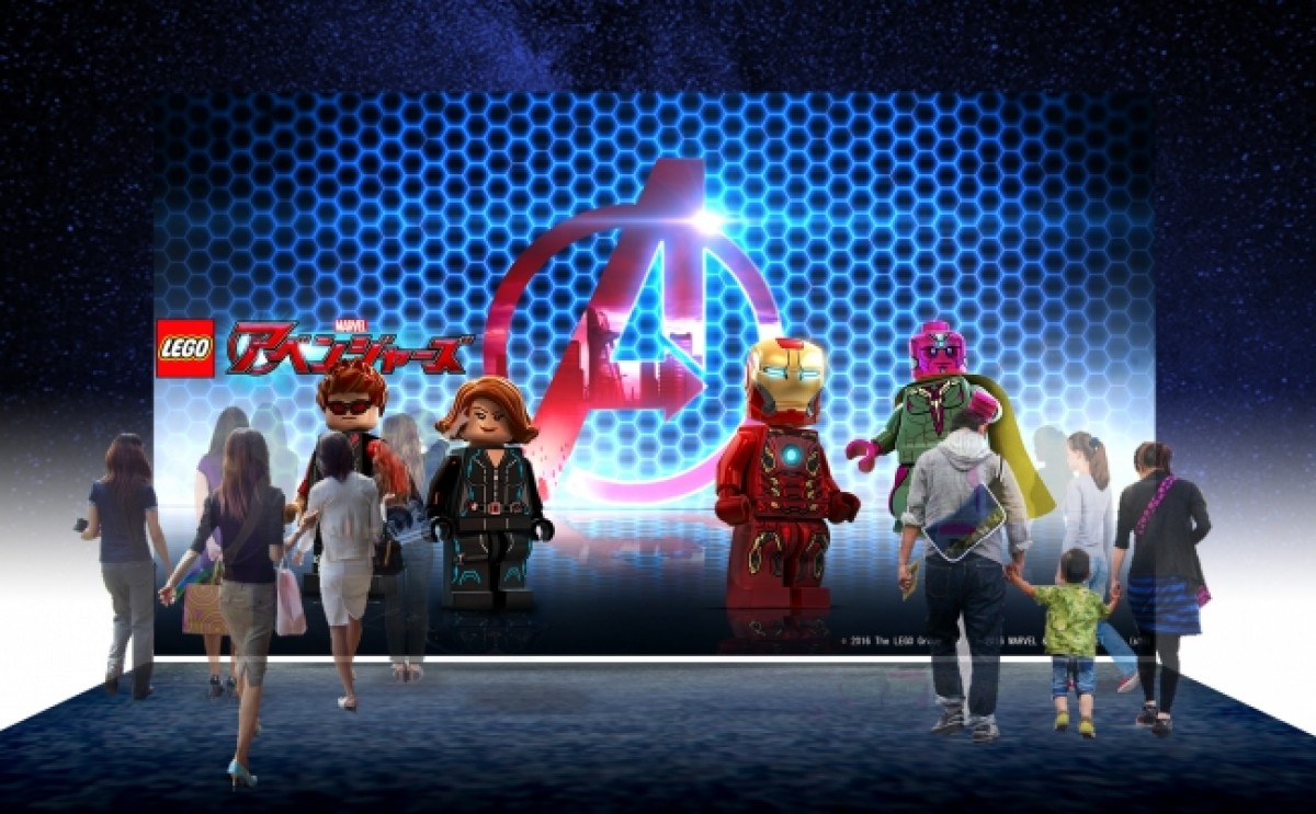 アベンジャーズ×LEGO、お台場上陸！アイアンマン達がイルミネーションでアクション