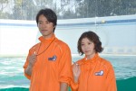 ドラマ『水族館ガール』ロケ取材会に登場した桐谷健太と松岡茉優