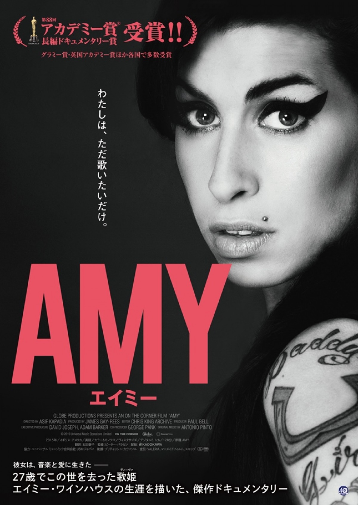 ガガ、J・ビーバーが絶賛した歌声に注目、映画『AMY エイミー』予告編解禁