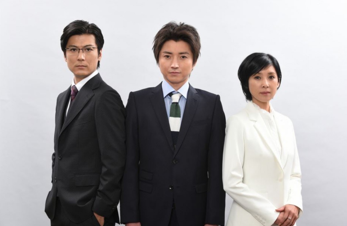 ドラマ『そして、誰もいなくなった』(日本テレビ)で共演する玉山鉄二、藤原竜也、黒木瞳