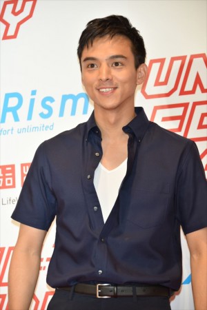 ユニクロ「エアリズム ユニフォームデー」のPRイベントに参加した満島真之介