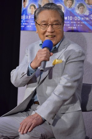 ドラマ『水族館ガール』会見に登壇した伊東四朗