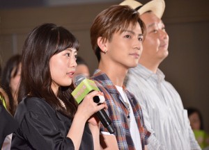 高畑充希、岩田剛典、木下隆行（TKO）『植物図鑑 運命の恋、ひろいました』公開直前イベントに登場