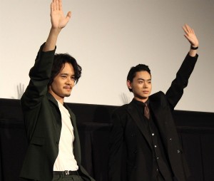 『セトウツミ』完成披露試写会に登壇した池松壮亮と菅田将暉