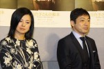 終戦スペシャルドラマ『百合子さんの絵本』試写会に出席した薬師丸ひろ子と香川照之