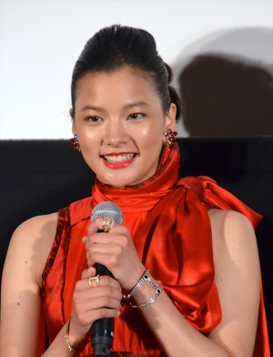 『秘密 THE TOP SECRET』完成披露試写会に登壇した織田梨沙