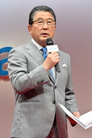 「アフラック　給与サポート保険」新キャンペーン発表会で司会を務めた徳光和夫