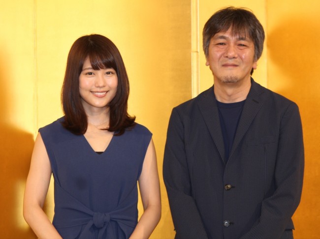 有村架純と岡田惠和、NHK連続テレビ小説『ひよっこ』発表会に登場