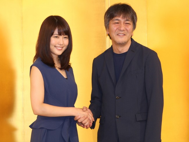 有村架純と岡田惠和、NHK連続テレビ小説『ひよっこ』発表会に登場