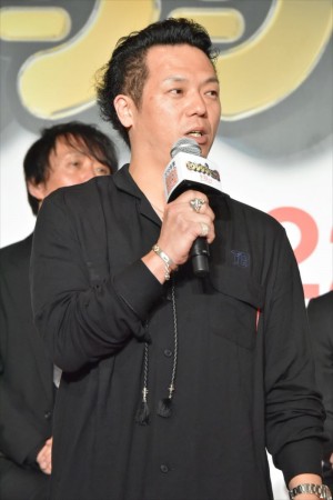 映画『闇金ウシジマくん Part3』『ザ・ファイナル』キャスト発表会見に登壇したやべきょうすけ