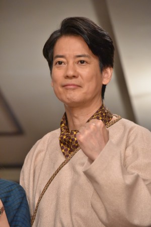 『とと姉ちゃん』スタジオ取材会に登壇した唐沢寿明